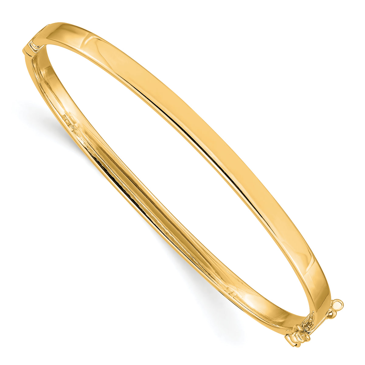 14k 4mm Hinged Bangle