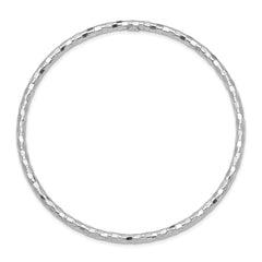 14k White Gold Textured Slip-on Bangle Bracelet