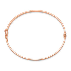 14k Rose Gold Polished Hinged Bangle Bracelet