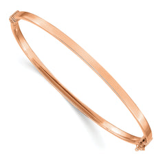 14K Rose Gold Polished Hinged Bangle Bracelet