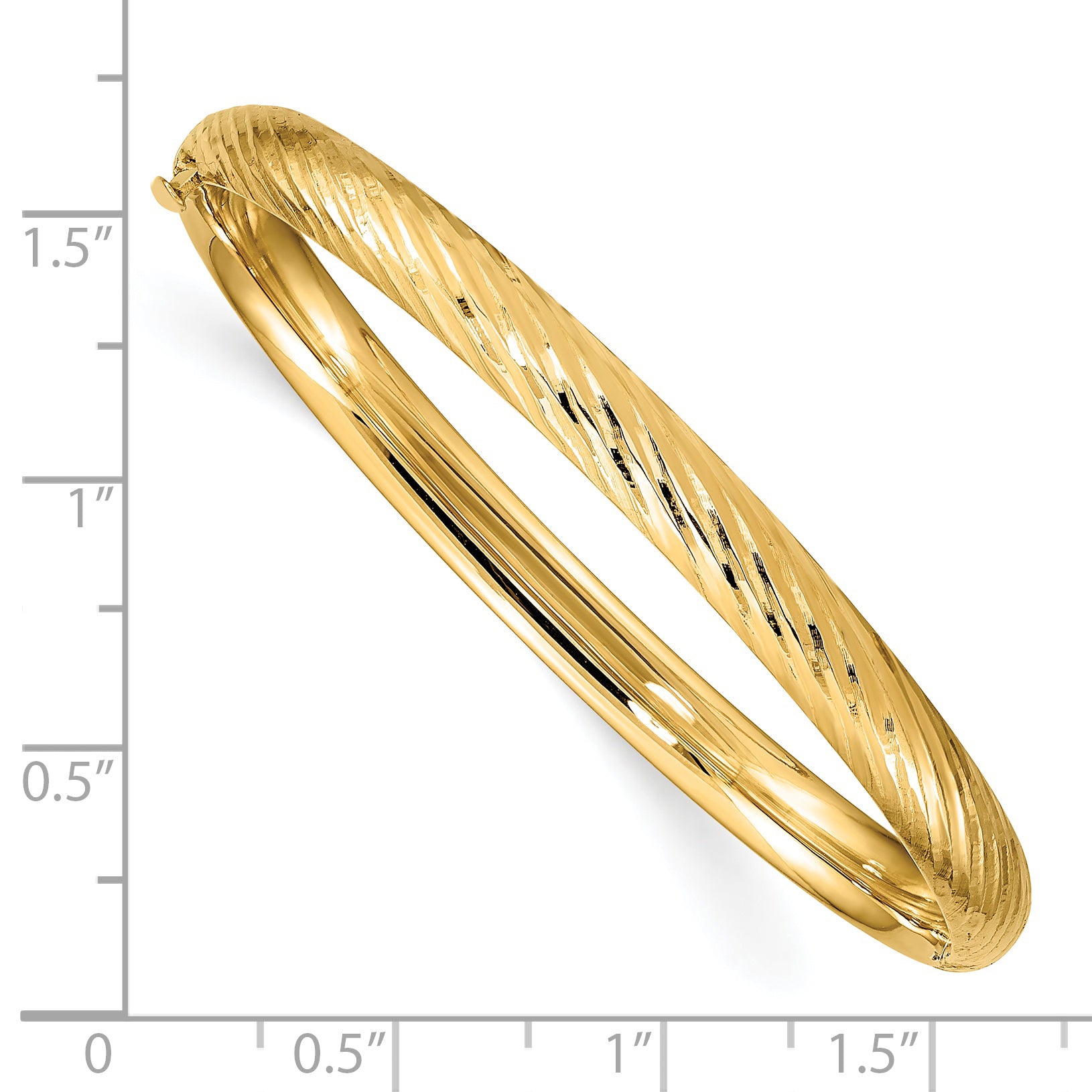 14k 3/16 Textured Children's Hinged Bangle