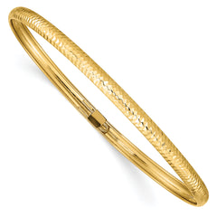 14k Textured Flexible Bangle