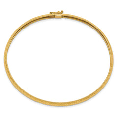 14k Textured Flexible Bangle