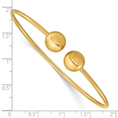 14K Polished Flexible Bangle