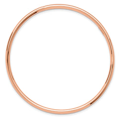 14k Rose Gold 3.00mm Polished Slip On Bangle