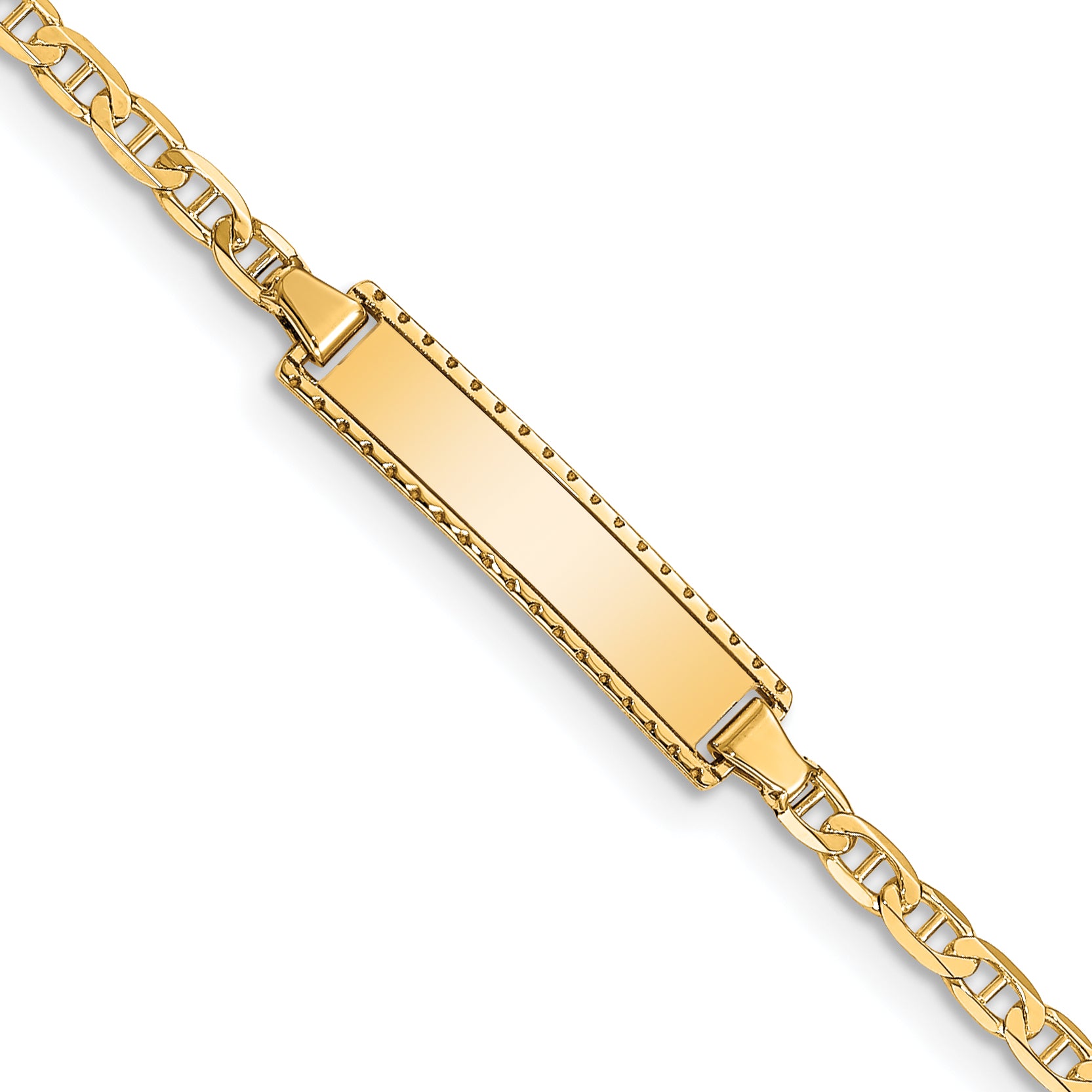 14k Children's Anchor Link ID Bracelet