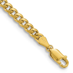 14K 8 inch 4.25mm Solid Miami Cuban Link with Lobster Clasp Bracelet