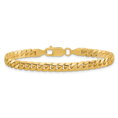 14K 7 inch 5mm Solid Miami Cuban Link with Lobster Clasp Bracelet