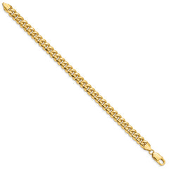 14K 8.5 inch 6.75mm Solid Miami Cuban Link with Lobster Clasp Bracelet