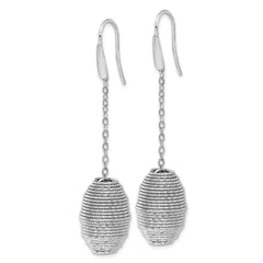 Bronze Diego Massimo Rhodium-plated Hive-shape Dangle Earrings