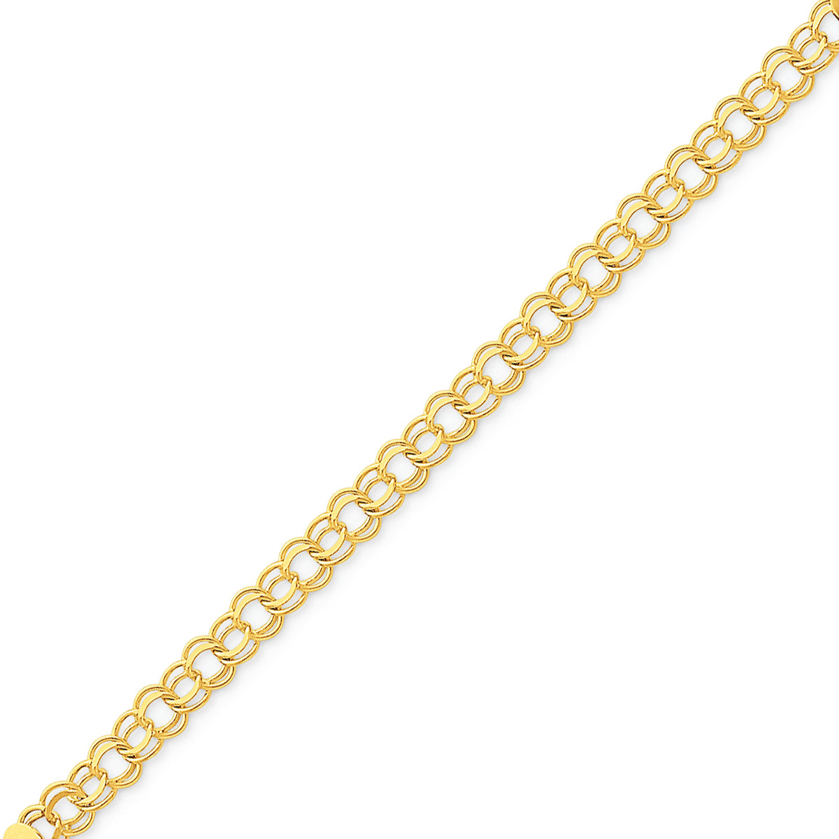 14k Double Link Charm Bracelet