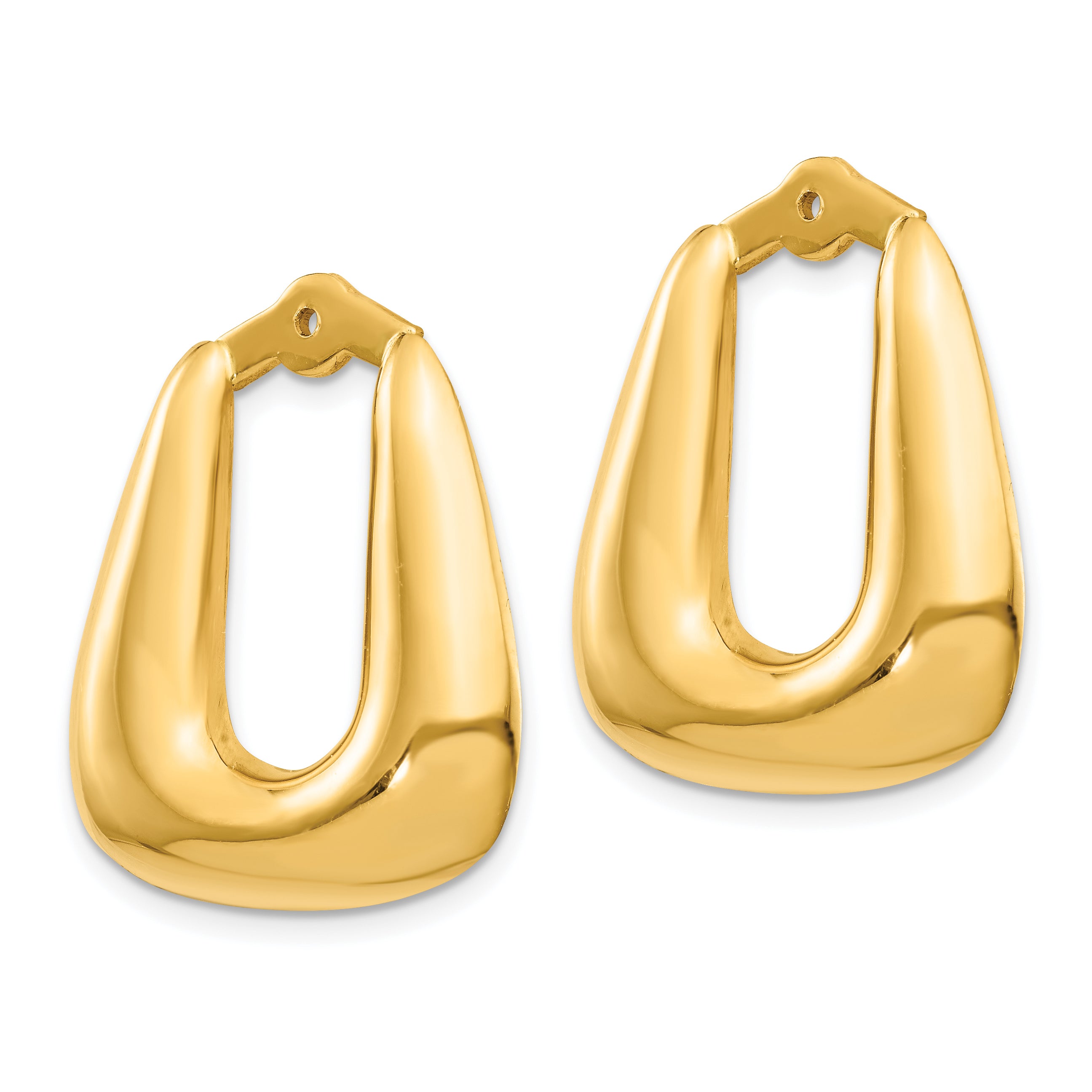 14k Polished Hoop Earring Jackets