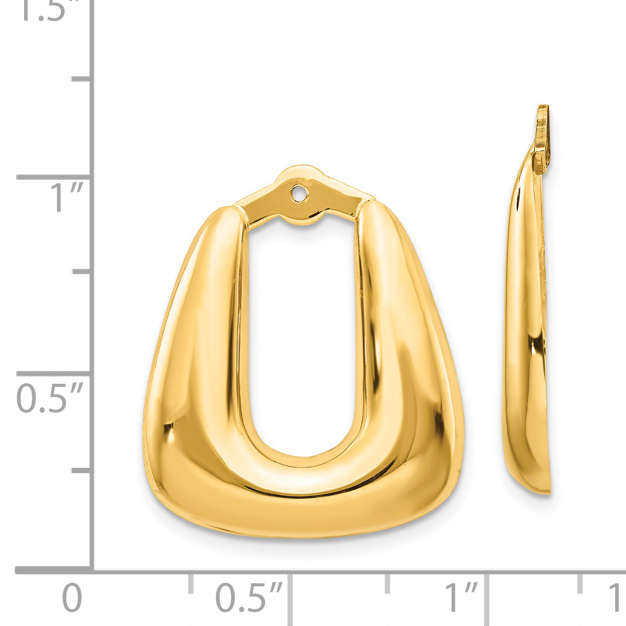 14k Polished Hoop Earring Jackets