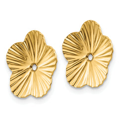 14K Gold Polished Fancy Earring Jackets for Women Elegant Enhancers