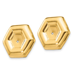 14k Polished Fancy Earring Jackets