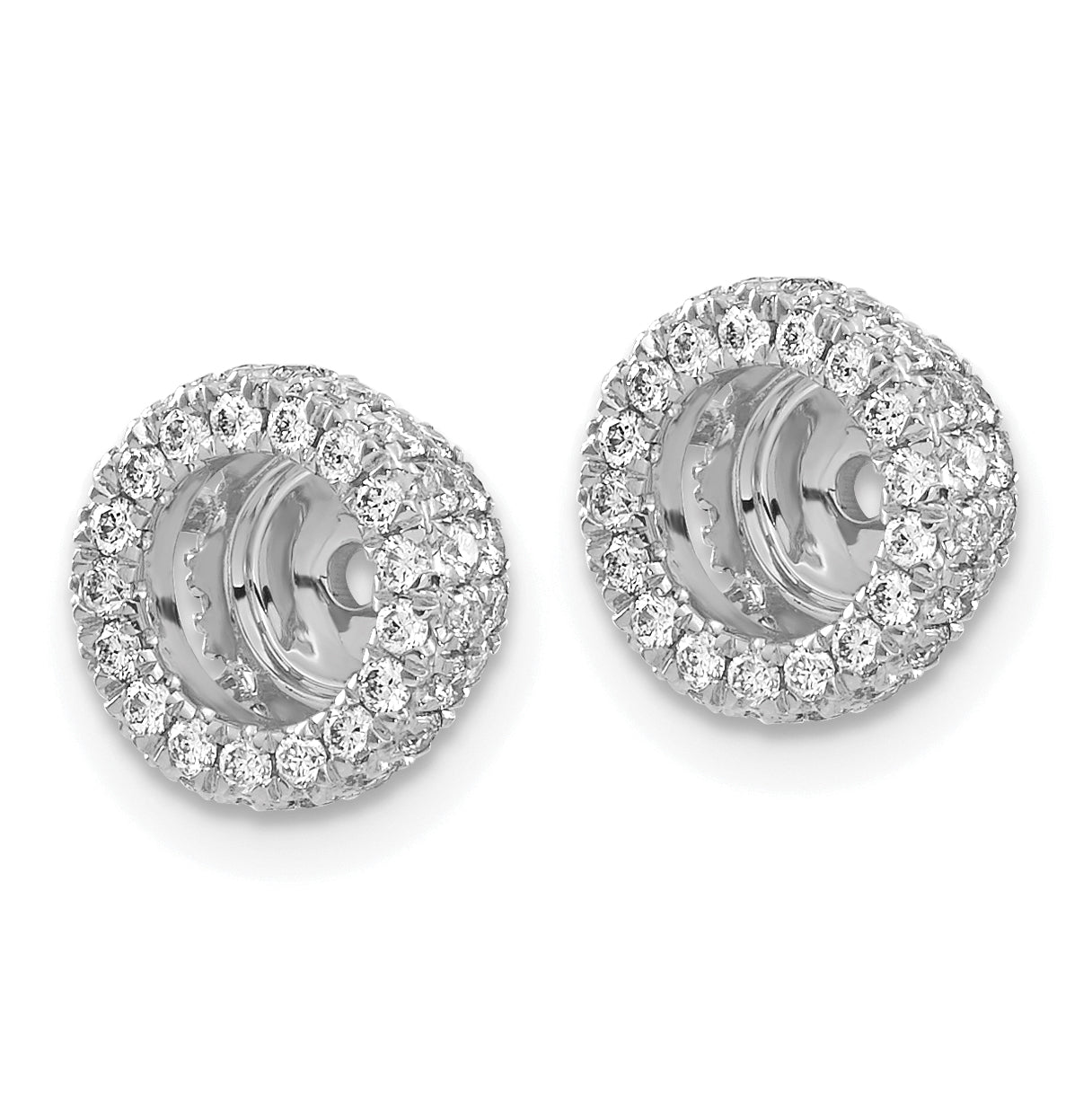 14K White Gold Lab Grown Diamond Earring Jackets