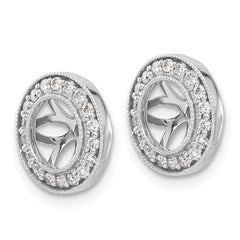 10k White Gold 1/3ct Diamond Earring Jackets