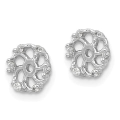 14K White Gold Lab Grown Diamond Earring Jacket