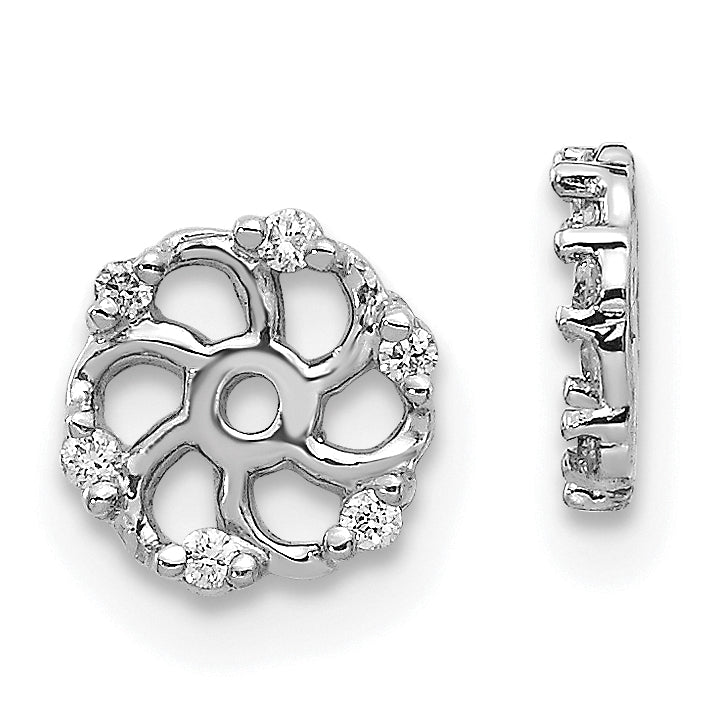 14K White Gold Lab Grown Diamond Earring Jacket