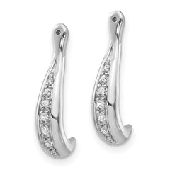 10k White Gold Diamond Earring Jackets