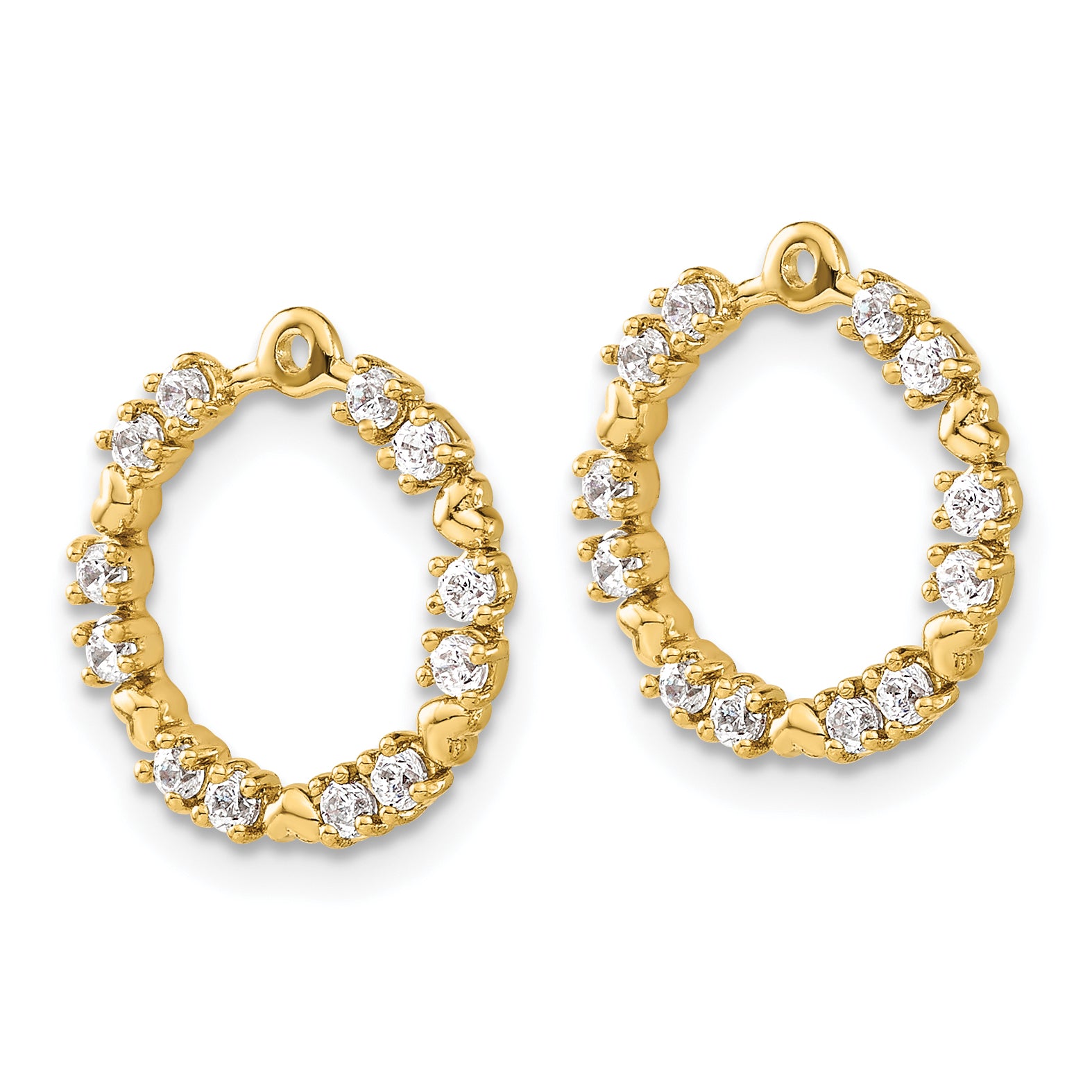 14K Lab Grown Diamond Circle Earring Jackets