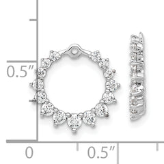 14K White Gold Lab Grown Diamond Circle Earring Jackets