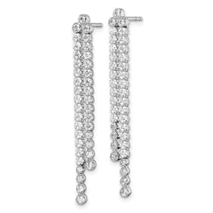 14K White Gold Lab Grown Diamond VS/SI GH, Post Dangle Earrings