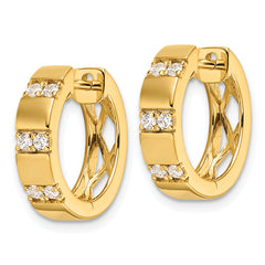 14K Lab Grown Diamond VS/SI GH, Hinged Hoop Earrings