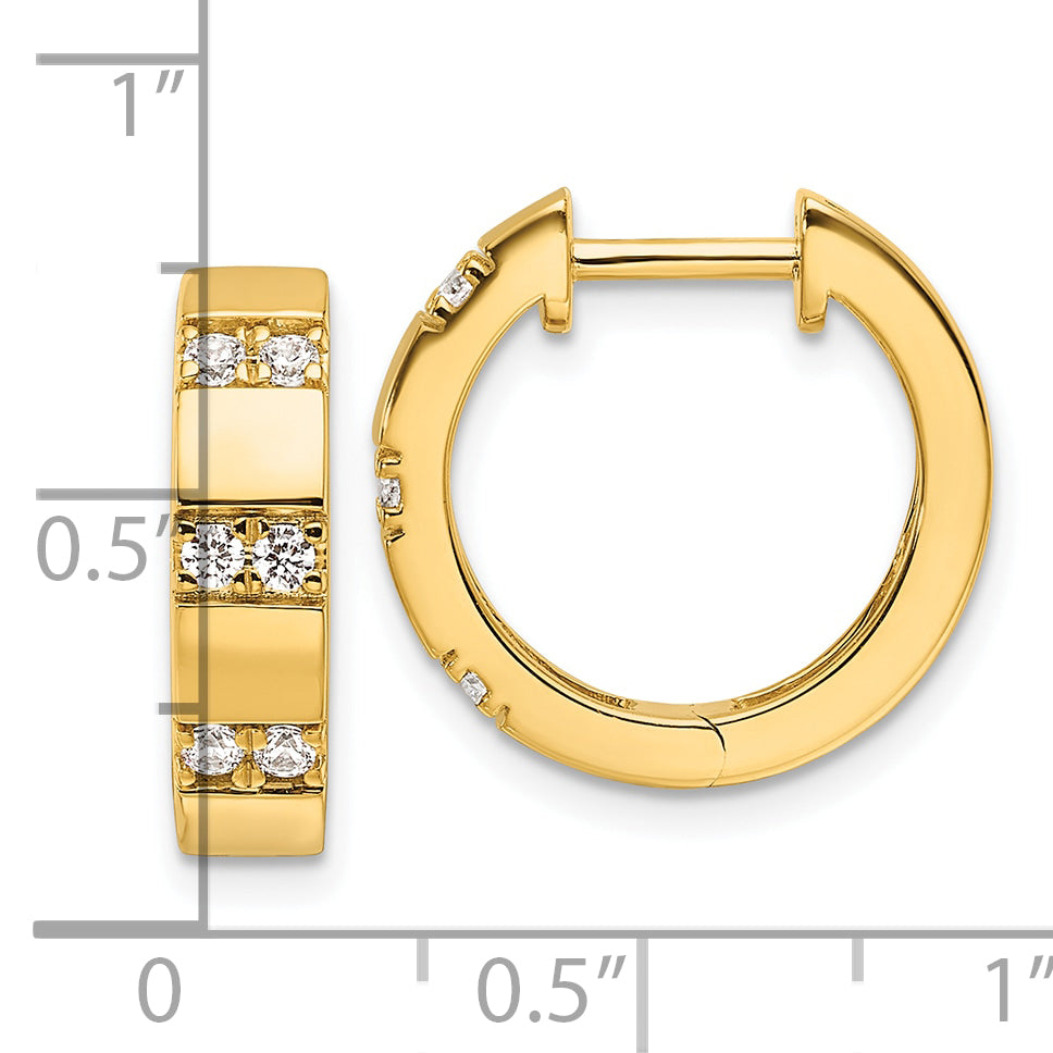 14K Lab Grown Diamond VS/SI GH, Hinged Hoop Earrings