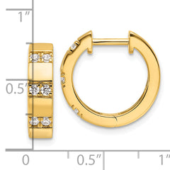 14K Lab Grown Diamond VS/SI GH, Hinged Hoop Earrings