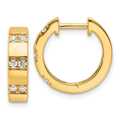 14K Lab Grown Diamond VS/SI GH, Hinged Hoop Earrings