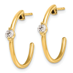 14K Lab Grown Diamond VS/SI GH, Hoop Earrings