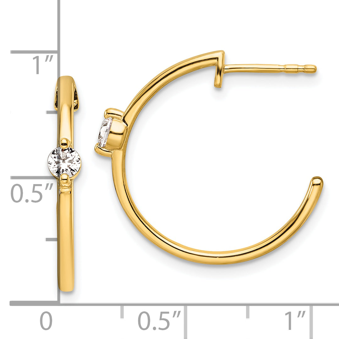 14K Lab Grown Diamond VS/SI GH, Hoop Earrings