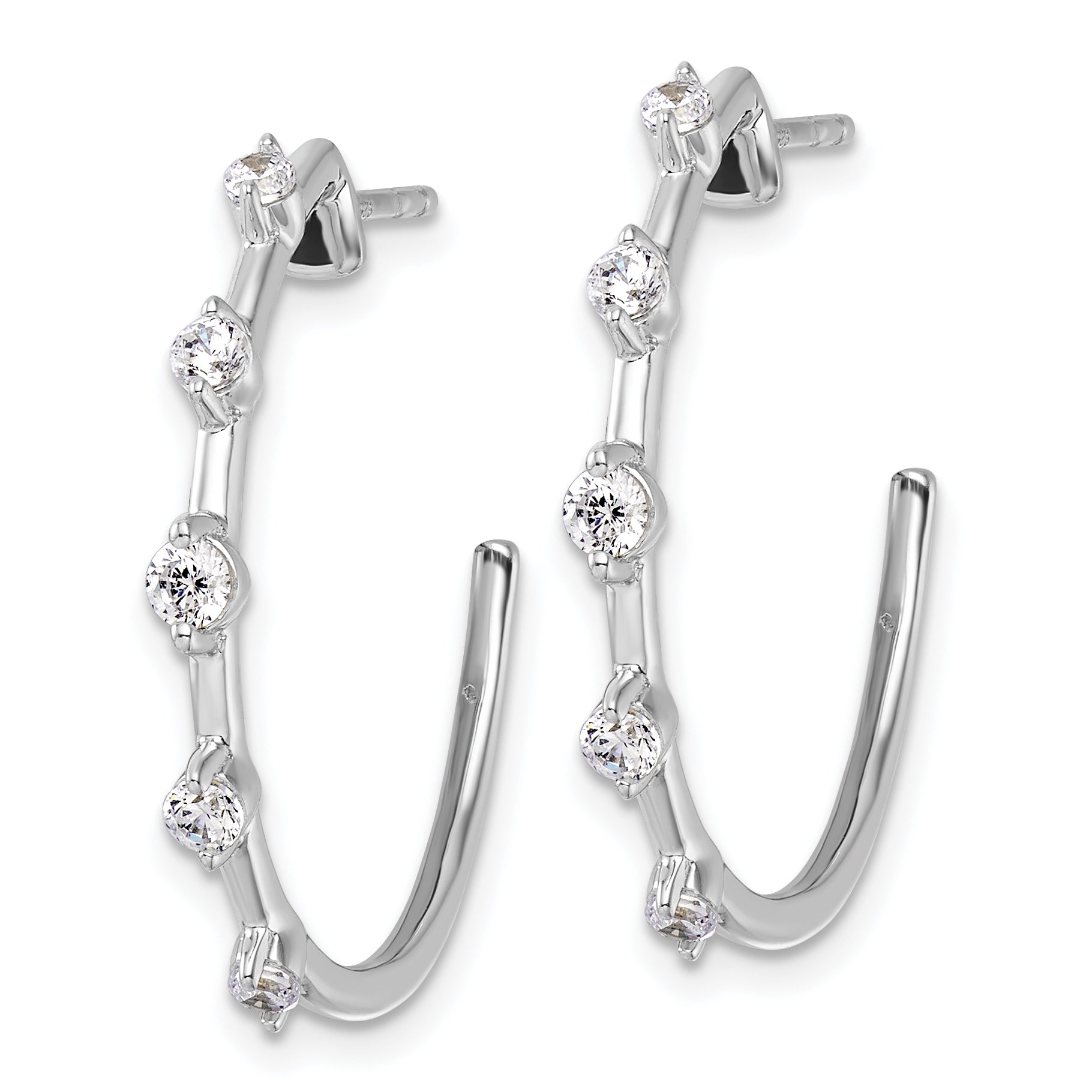 14K White Gold Lab Grown Diamond VS/SI GH, Hoop Earrings