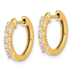 10k Diamond Hinged Hoop Earrings