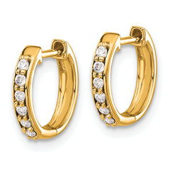 10k Diamond Hinged Hoop Earrings