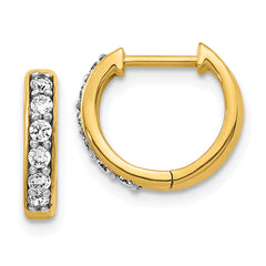 14K Lab Grown Diamond VS/SI GH, Hinged Hoop Earrings