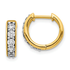 10k Diamond Hinged Hoop Earrings