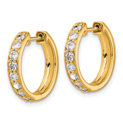 10k Diamond Hinged Hoop Earrings