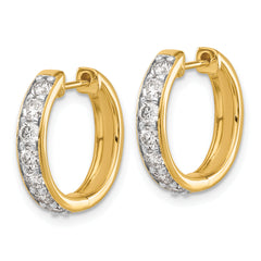 10k Diamond Hinged Hoop Earrings