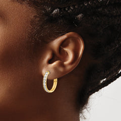 10k Diamond Hinged Hoop Earrings