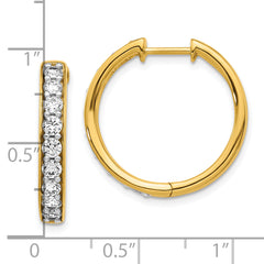 10k Diamond Hinged Hoop Earrings