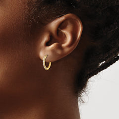 14K Lab Grown Diamond Hinged Hoop Earrings