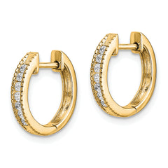 10k Diamond Hinged Hoop Earrings