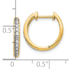 10k Diamond Complete Hinged Hoop Earrings