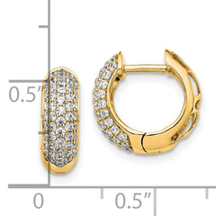 10k Diamond Hinged Hoop Earrings