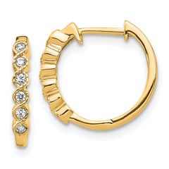 10k Diamond Hinged Hoop Earrings