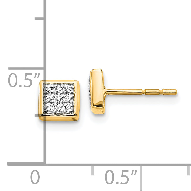 10k Diamond Post Earrings