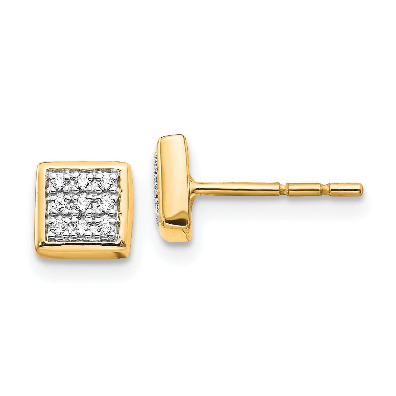 10k Diamond Post Earrings