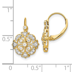 10k Diamond Leverback Earrings